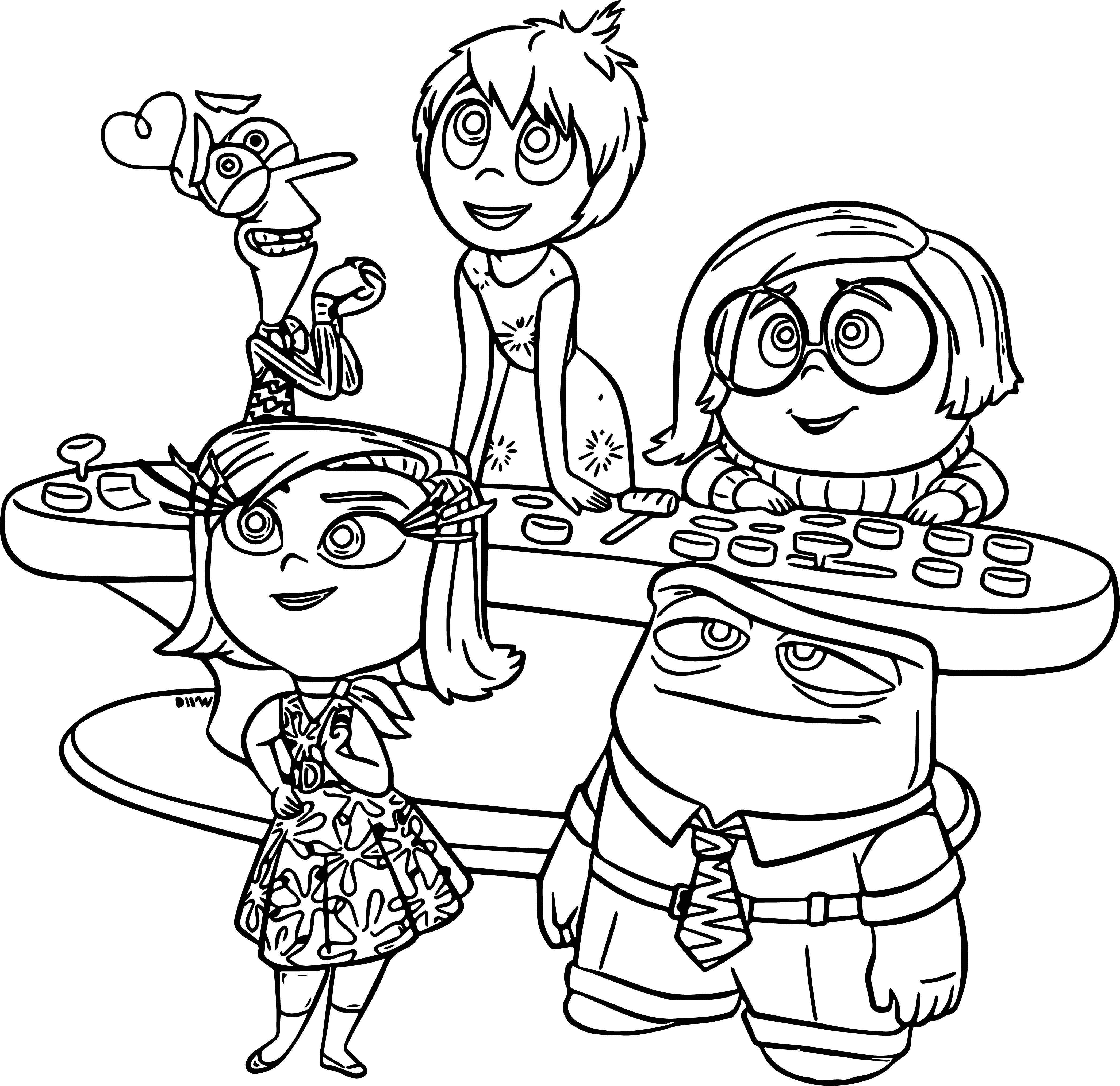 Disney pixar inside out coloring page