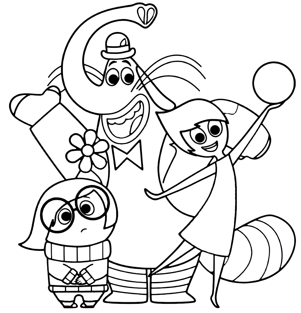 Inside out coloring pages