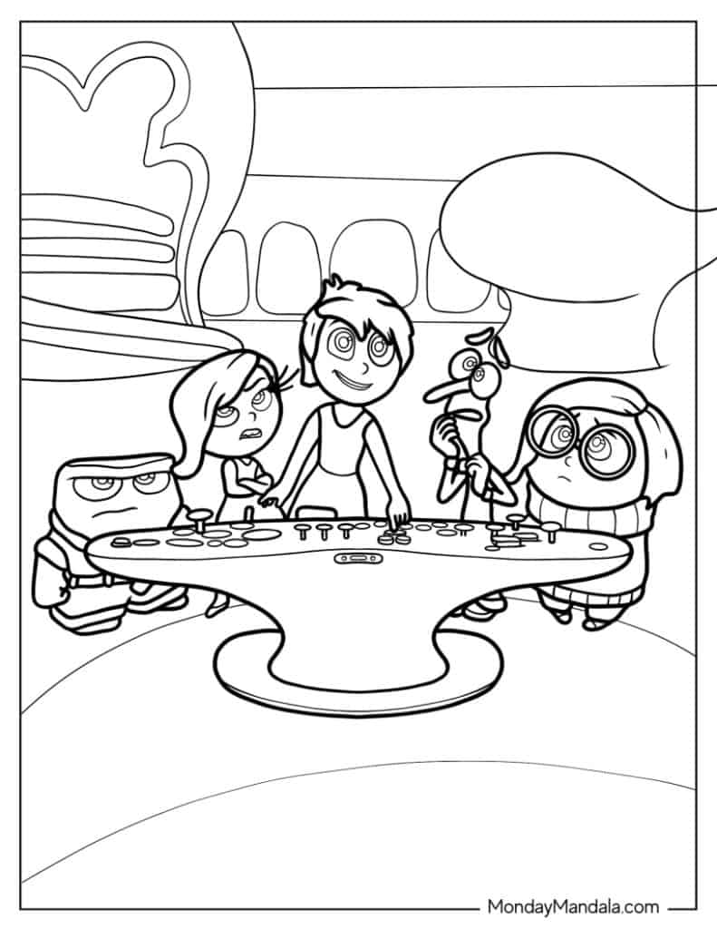 Inside out coloring pages free pdf printables