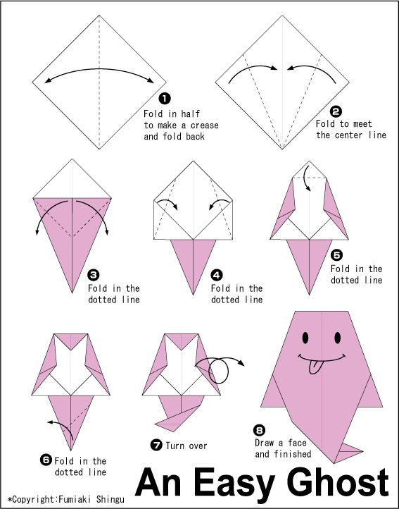 Diagram halloween origami kids origami holiday origami