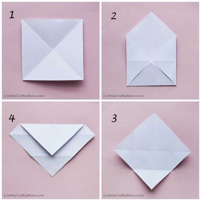 Easy origami ghost craft for kids halloween craft