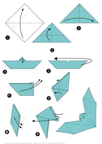 Easy halloween origami instructions for kids