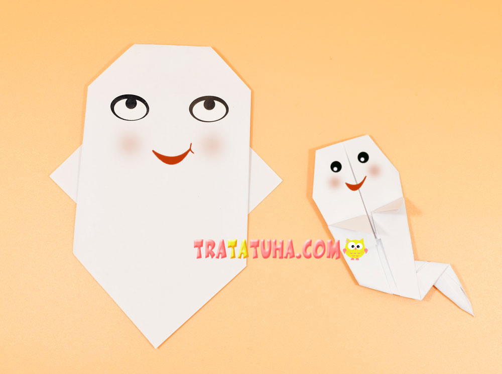 Easy origami ghost â ways step by step