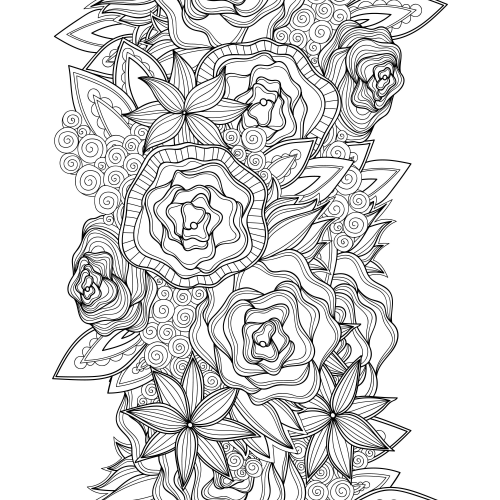 Flower advanced coloring pages