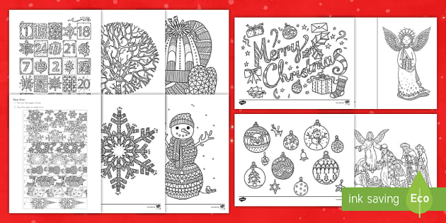 Intricate christmas coloring pages for kids usa