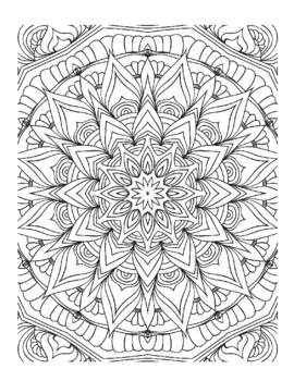 Intricate mandala coloring pages by busy bee queen tpt