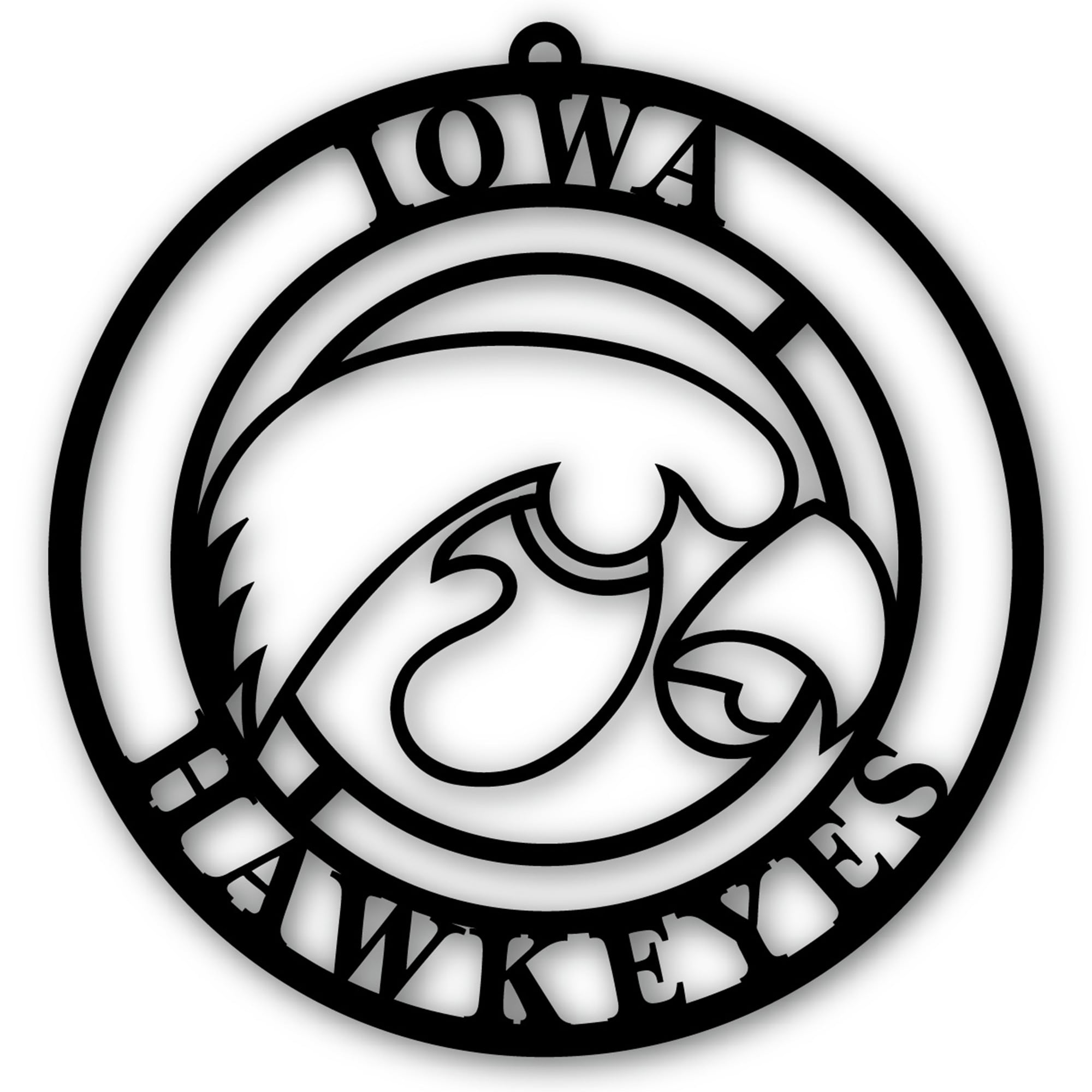 Black iowa hawkeyes team logo cutout