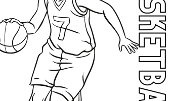 Basketball coloring pages two kids and a coupon