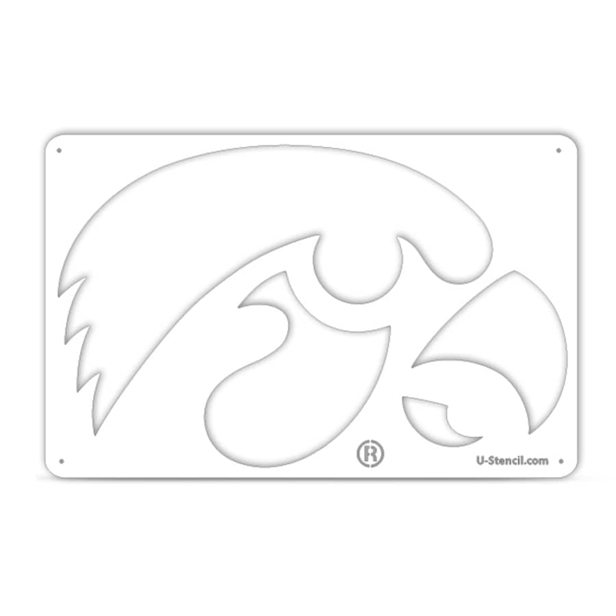 Iowa hawkeyes primary logo tailgater stencil