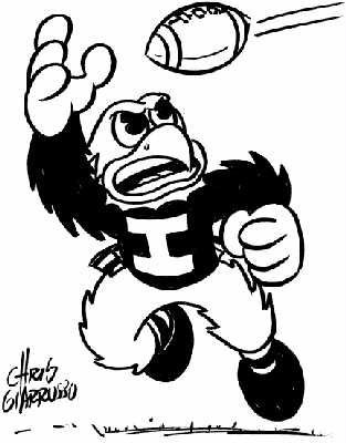 Herky iowa hawkeyes mascot in jason w gavins artist chris giarrusso ic art gallery room