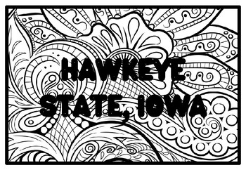 Hawkeye state iowa state nickname activity constitution day coloring pages