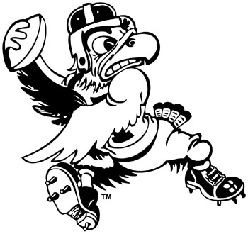 University of iowa wall decals old school collection football herky vinyl wall art