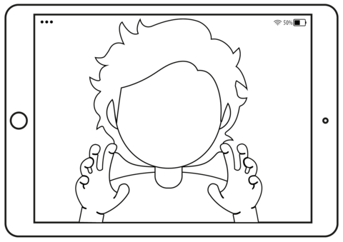 Draw zombies selfie coloring page free printable coloring pages