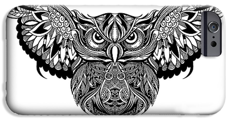 Coloring page coloring book colouring picture with owl drawn i iphone case by pakpong pongatichat