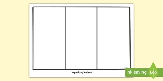 Republic of ireland flag colouring sheet