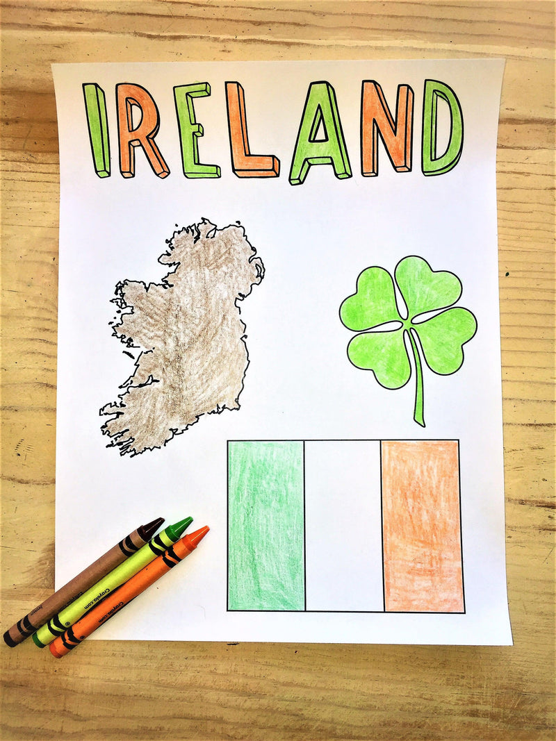 Ireland coloring page