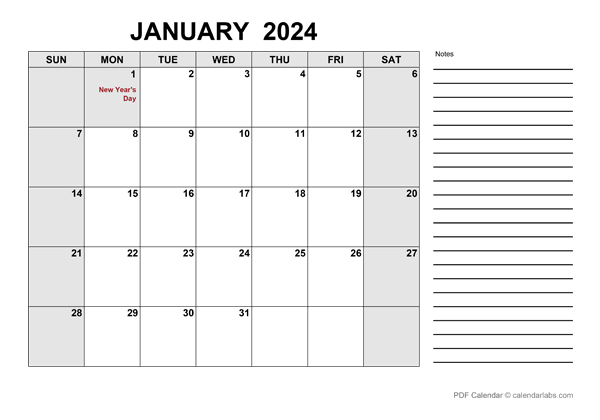Calendar with ireland holidays pdf