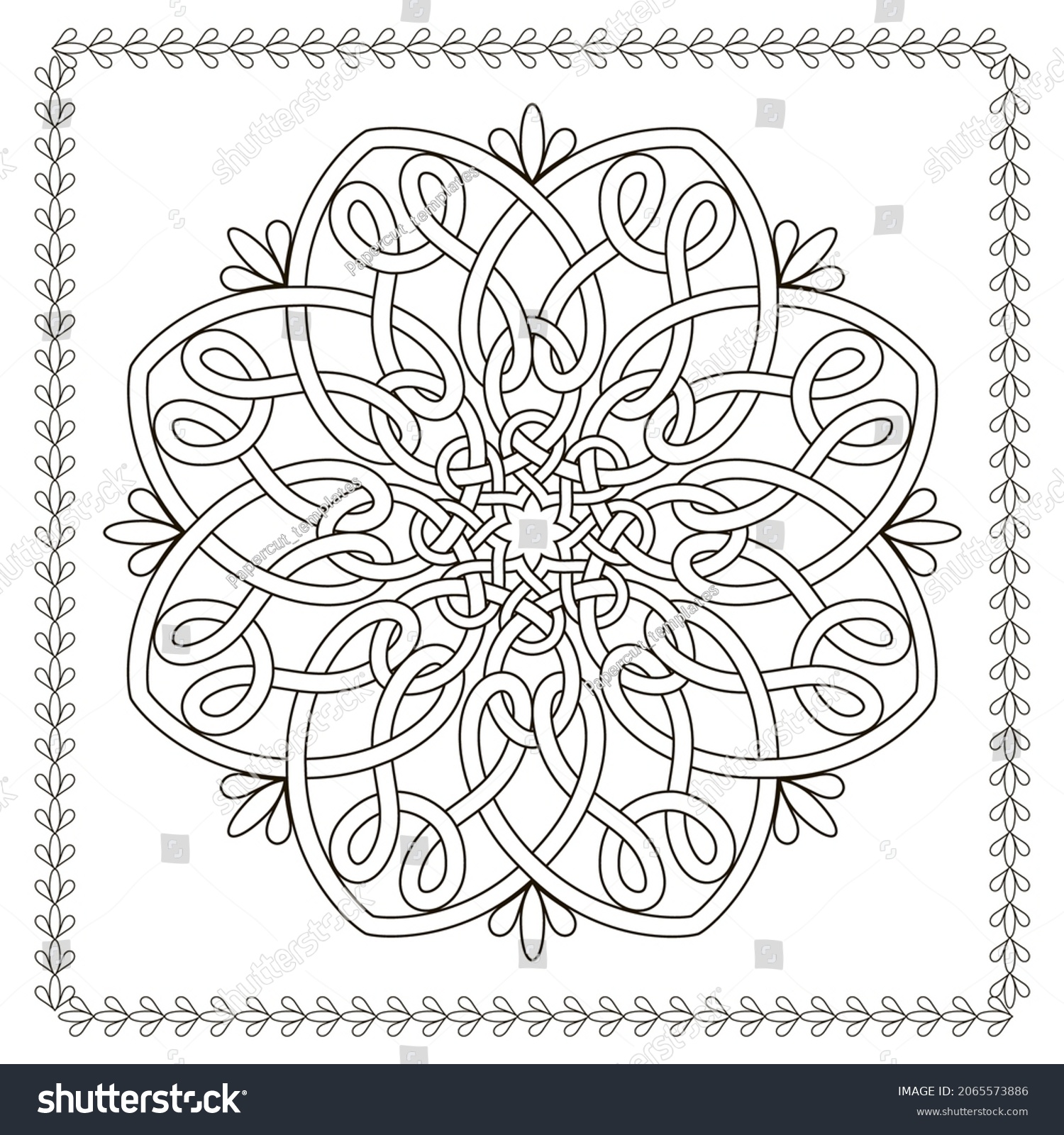 Adult coloring page celtic mandala pattern åºåçéåïå ççï