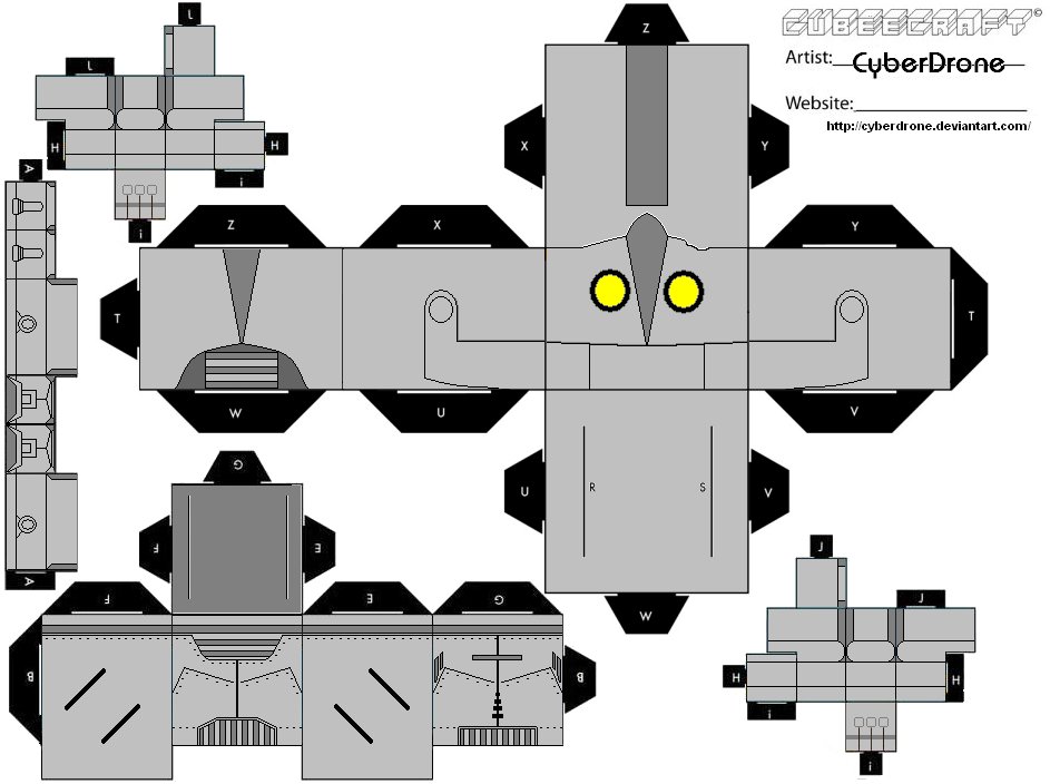 Iron giant paper toy free printable papercraft templates