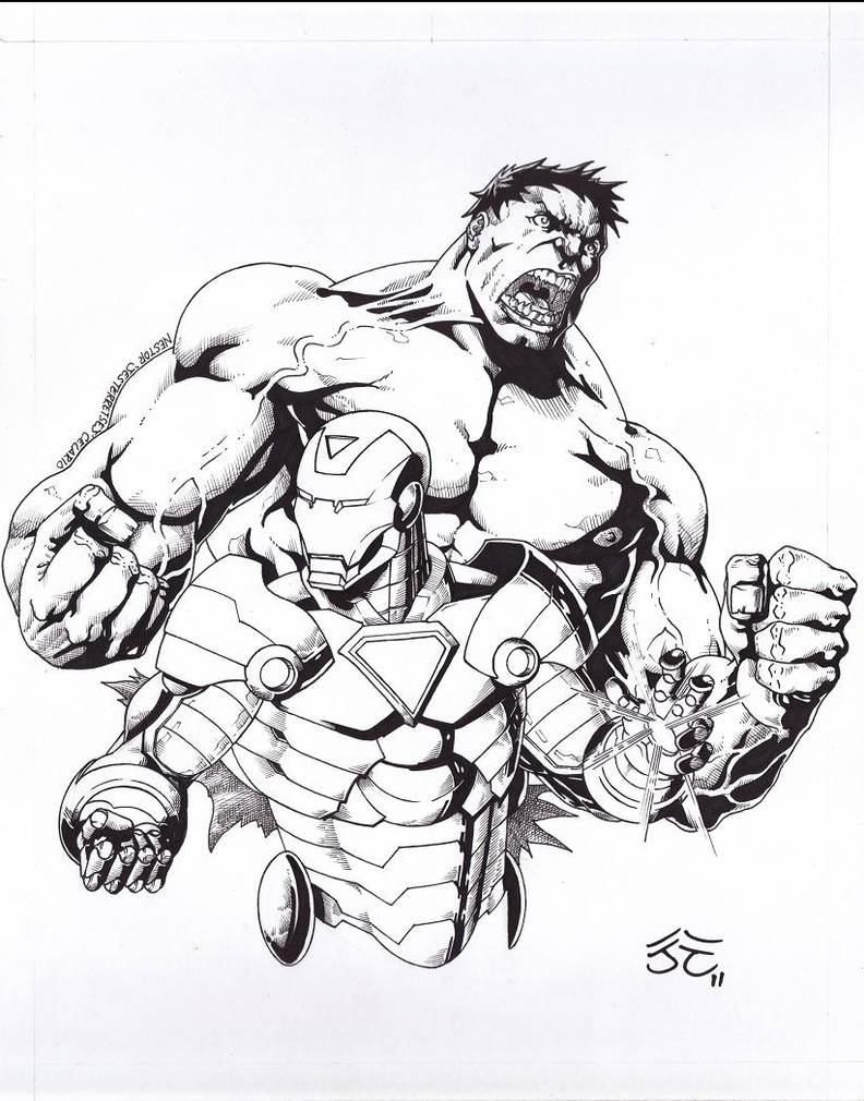 Hulk iron man fan art by jesterretsej on