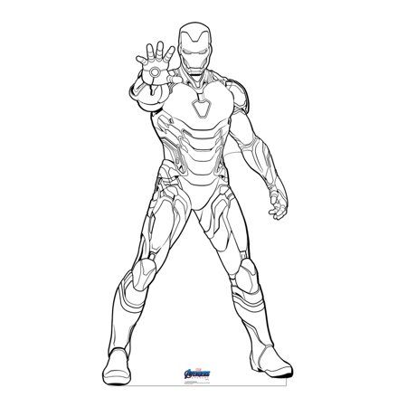 Color me iron man avengers endgame cardboard cutout stand up ft