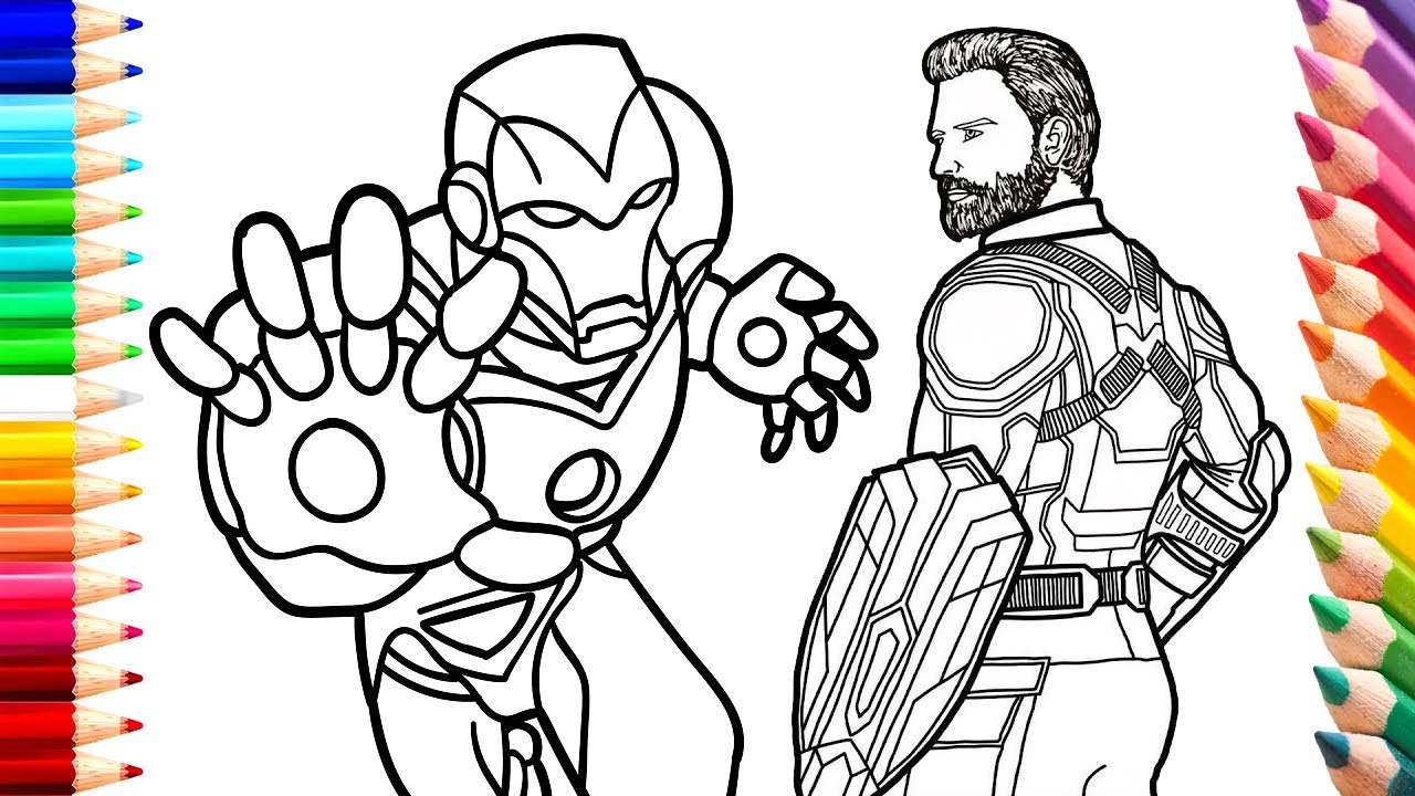 Iron man captain america winter soldier coloring pages avengers unity division coloring