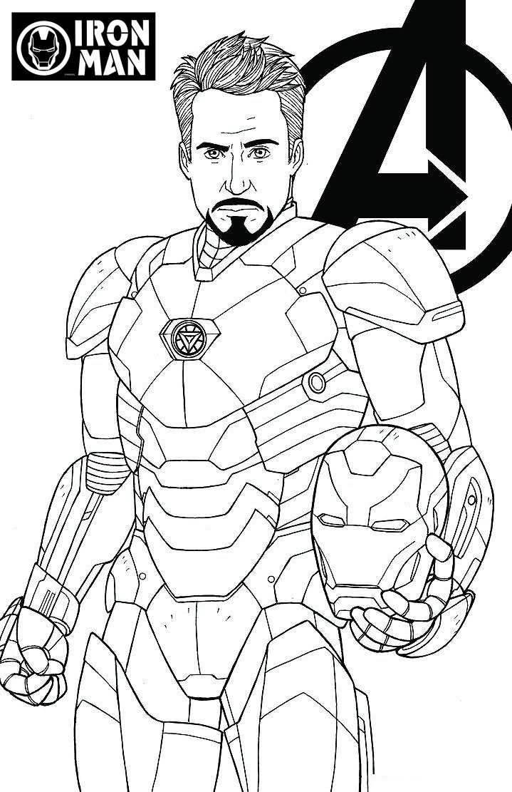 Avengers endgame iron man tony stark coloring page avengers cartoon coloring iron man marvel cartoon coloring pageâ buku mewarnai kartun cara menggambar