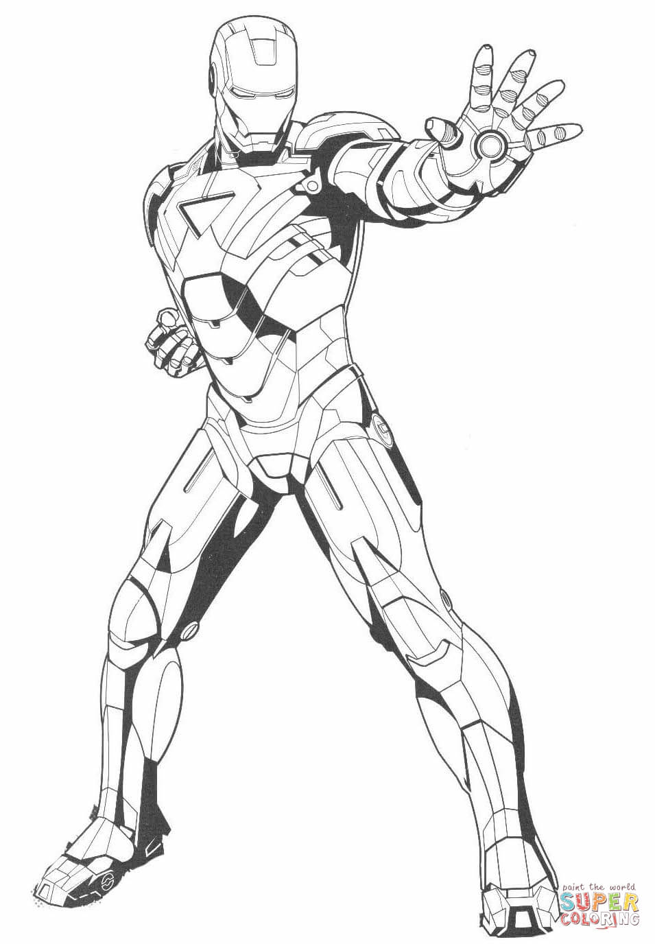 Iron man stops the enemy coloring page free printable coloring pages