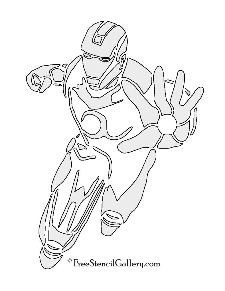 Iron man stencil stencils stencil patterns templates pumpkin carvings stencils