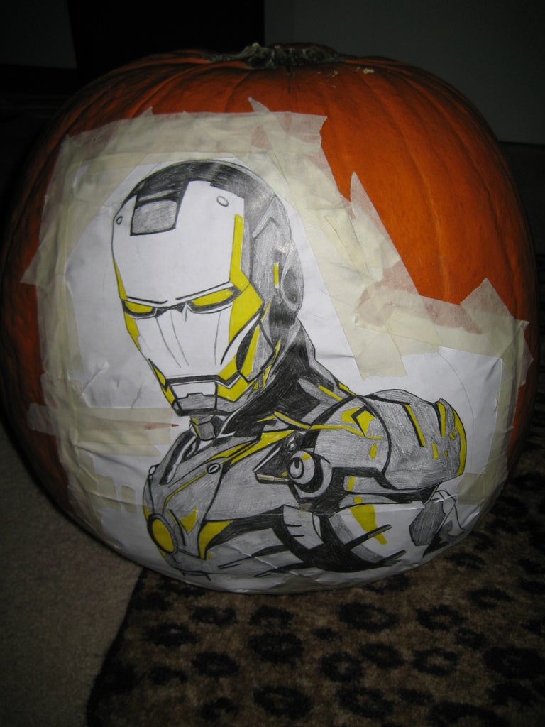How to carve iron man steps with pictures