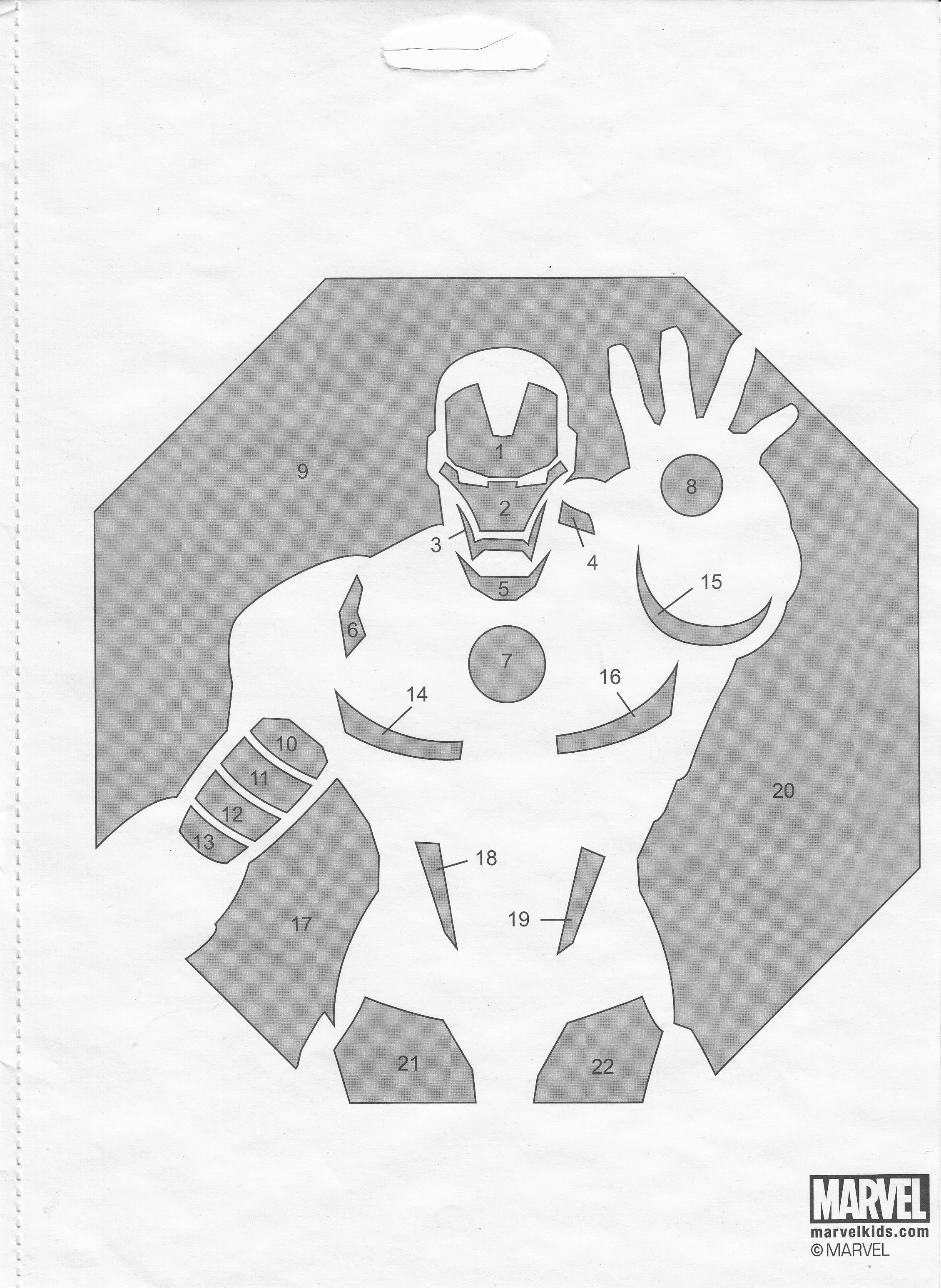 Iron man pumpkin stencil