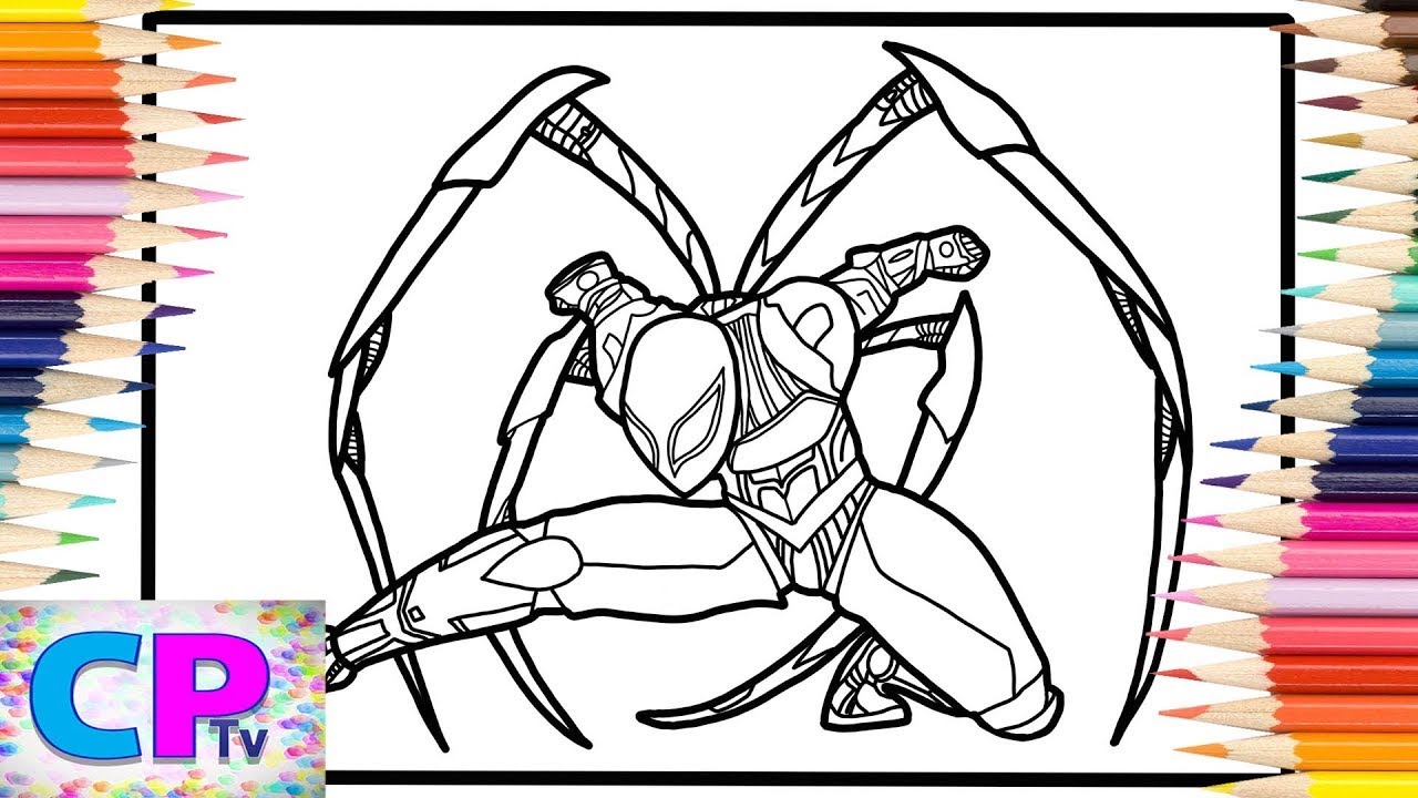 Iron spider coloring pagesiron spider suitrd prototype