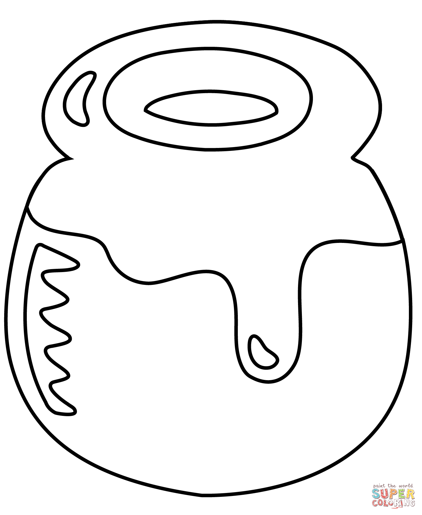 Honey pot emoji coloring page free printable coloring pages