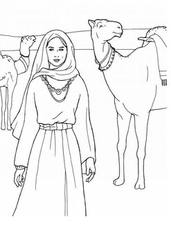 Isaac finds a wife in rebekah gen coloring by mrfitz tpt
