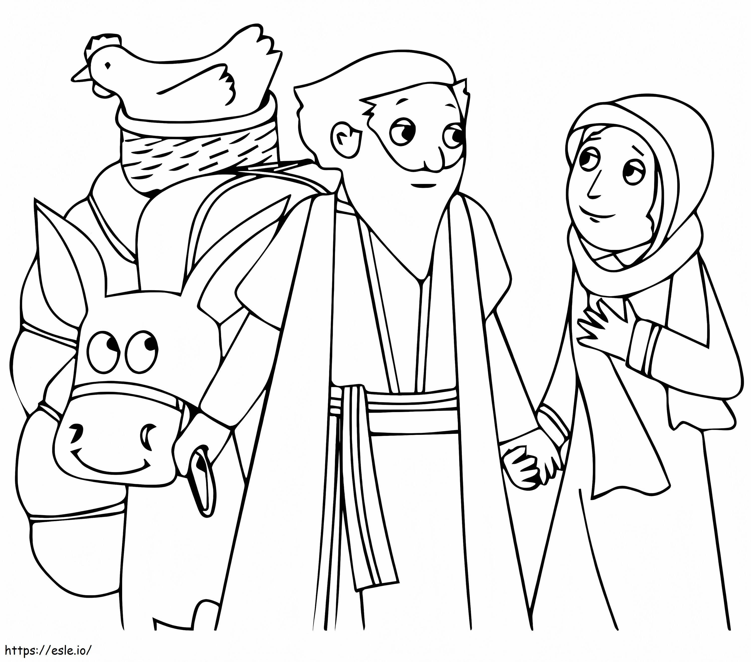 Isaac and rebekah free printable coloring page