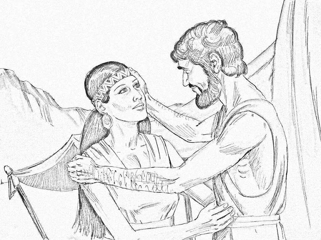 Rebekah meets isaac