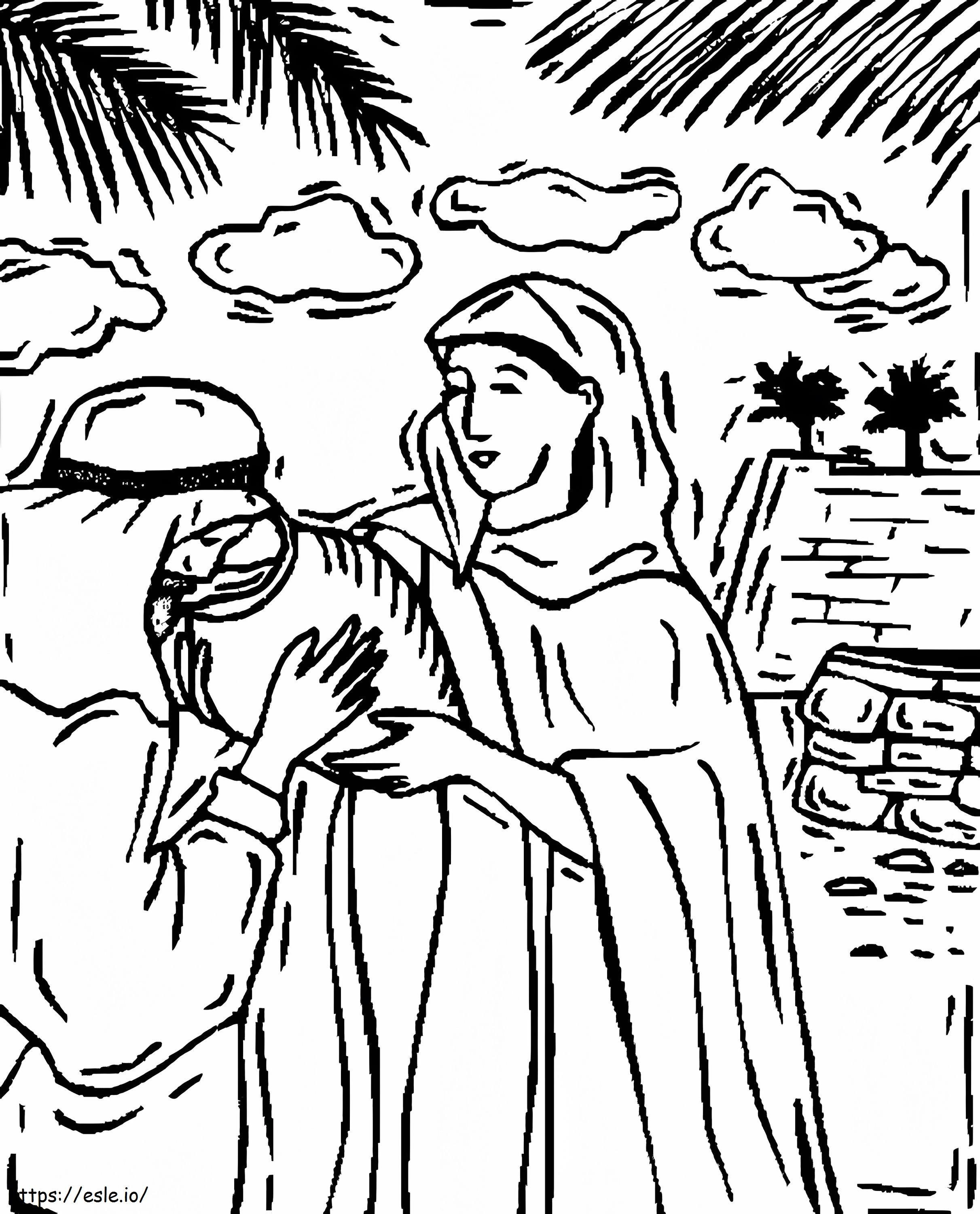 Free isaac and rebekah bible coloring page