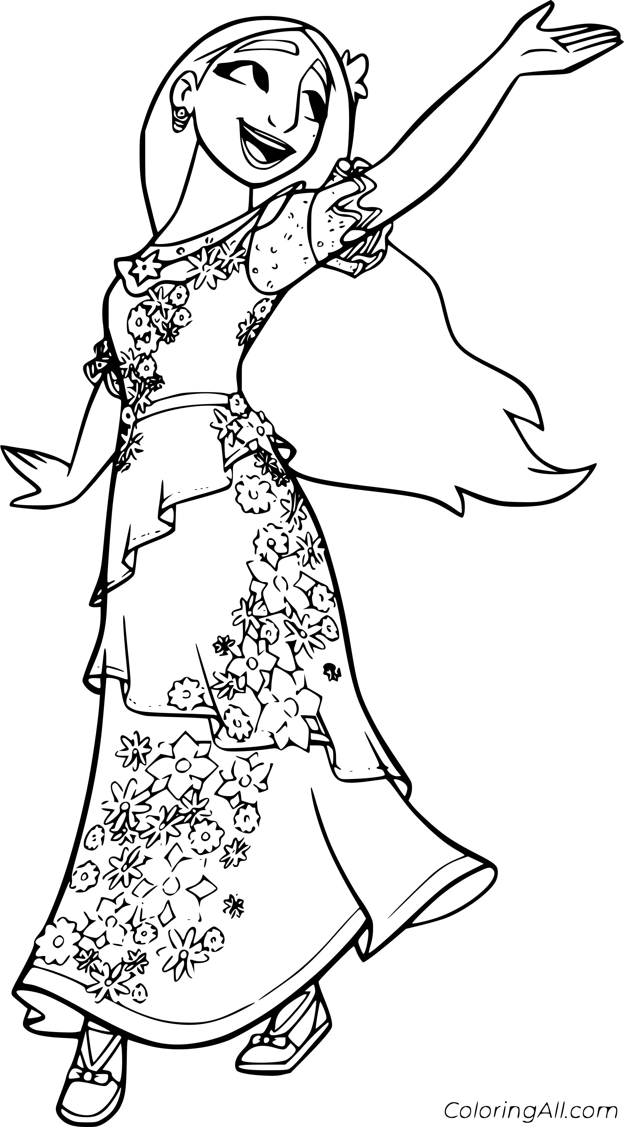 Isabela madrigal coloring page