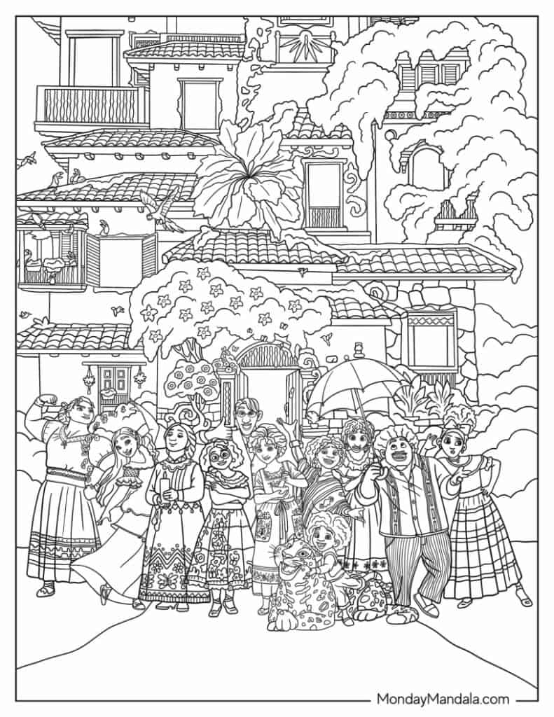 Encanto coloring pages free pdf printables
