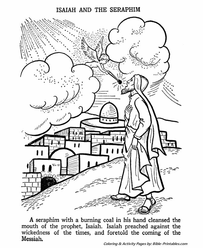 The prophet isaiah bible coloring pages bible coloring sunday school coloring pages