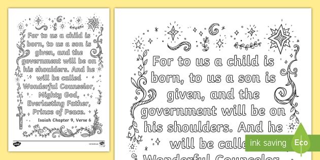 Isaiah loring pages for kids