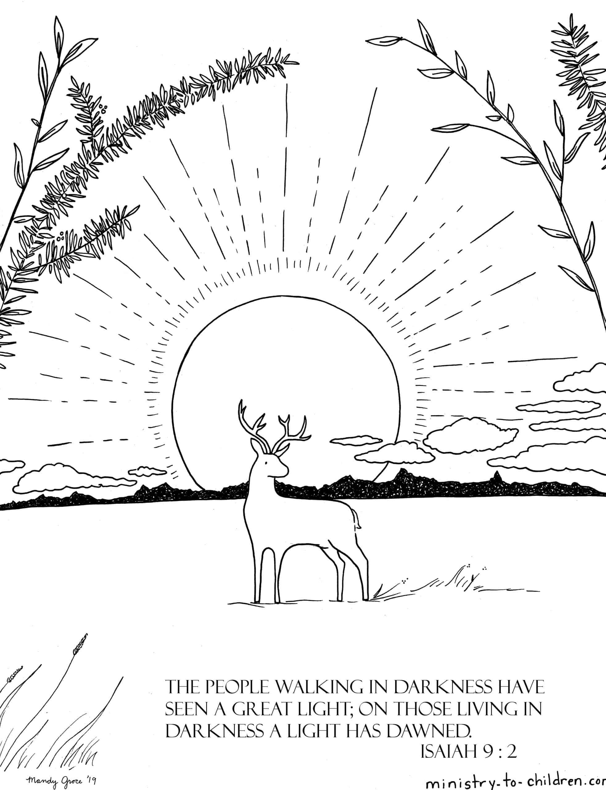 Isaiah coloring pages people in darkness have seen a great light