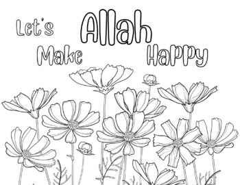 Lets make allah happy coloring page by digi resources stop tpt