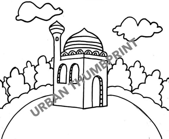 Printable islamic coloring pages for kids