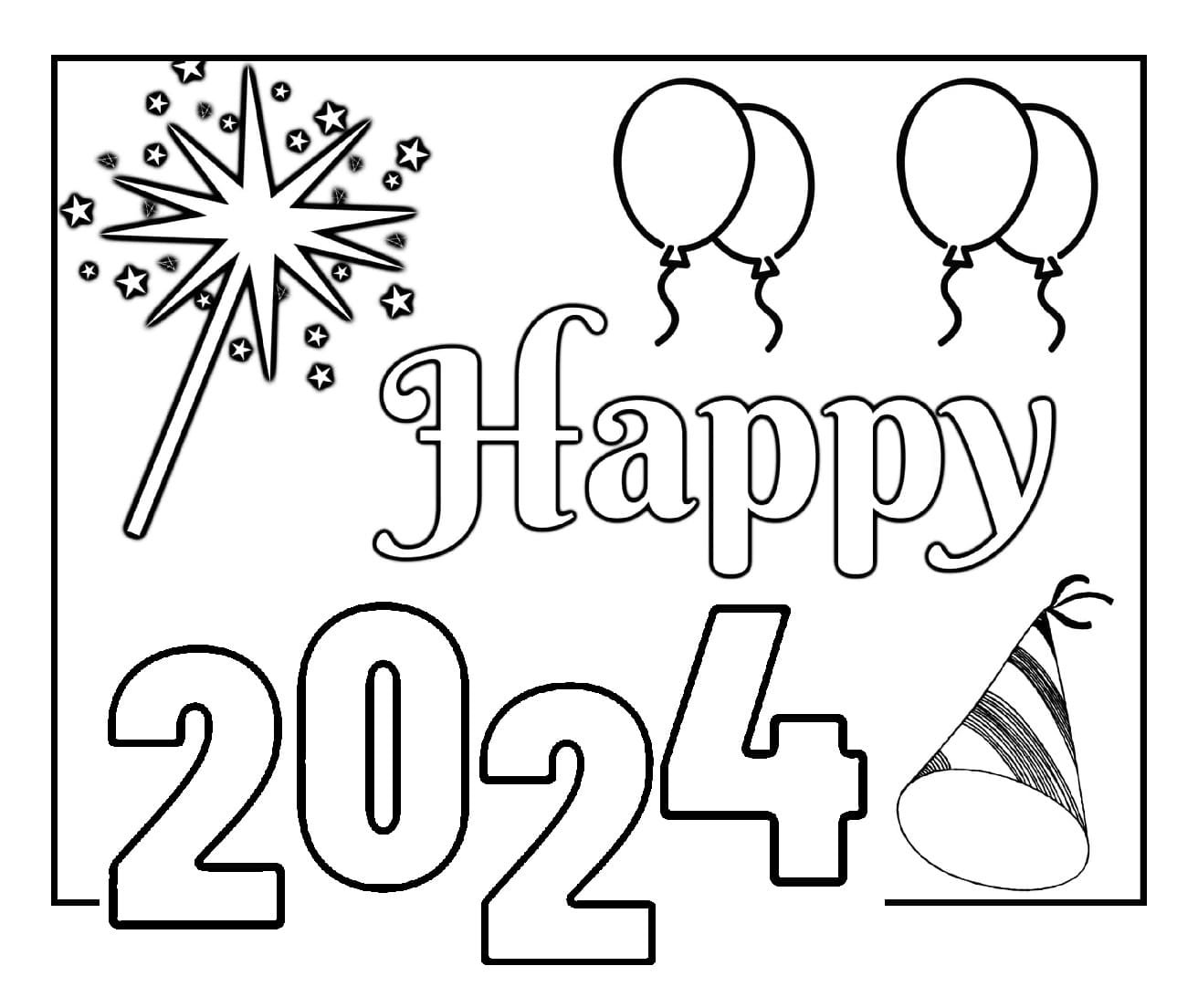 New year coloring pages printable for free download