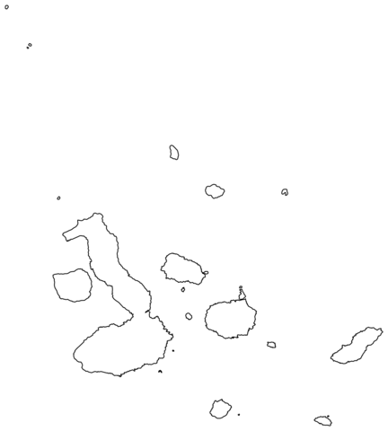 Outline map of galapagos islands coloring page free printable coloring pages