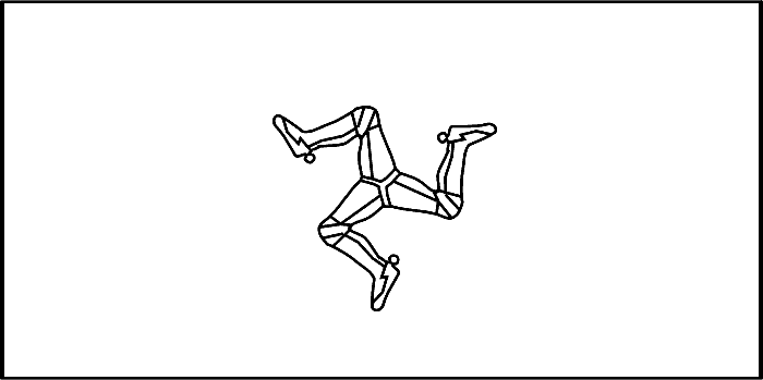 Isle of man flag coloring picture