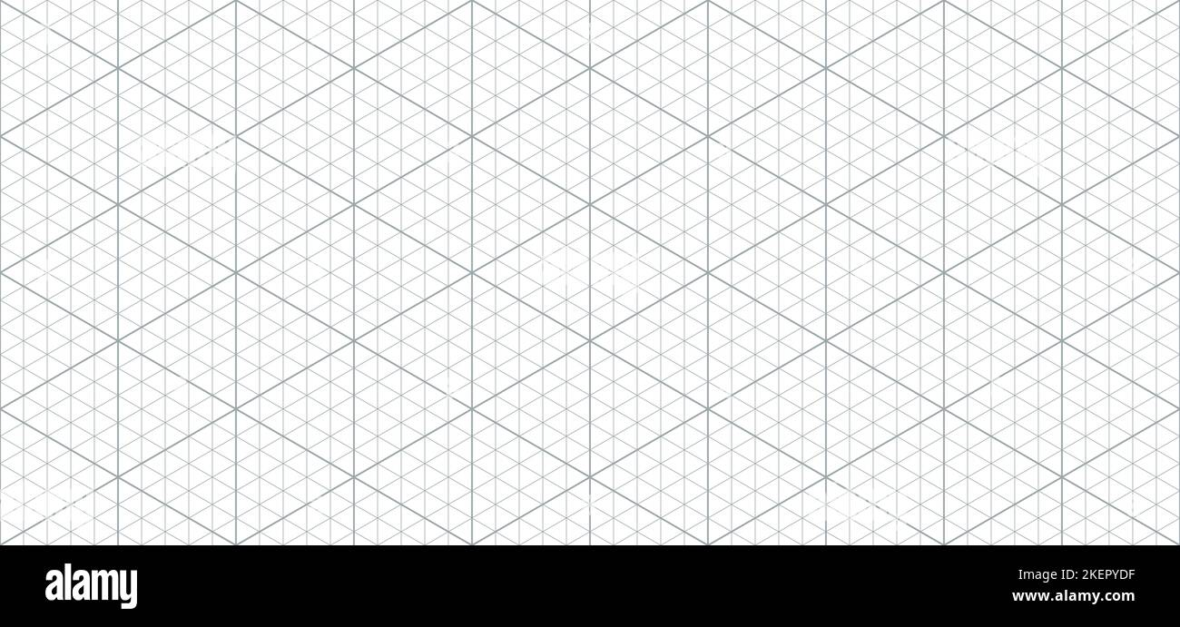 Isometric grid seamless pattern outline isometric graph template background hexagon and triangles line seamless texture vector illustration on stock vector image art
