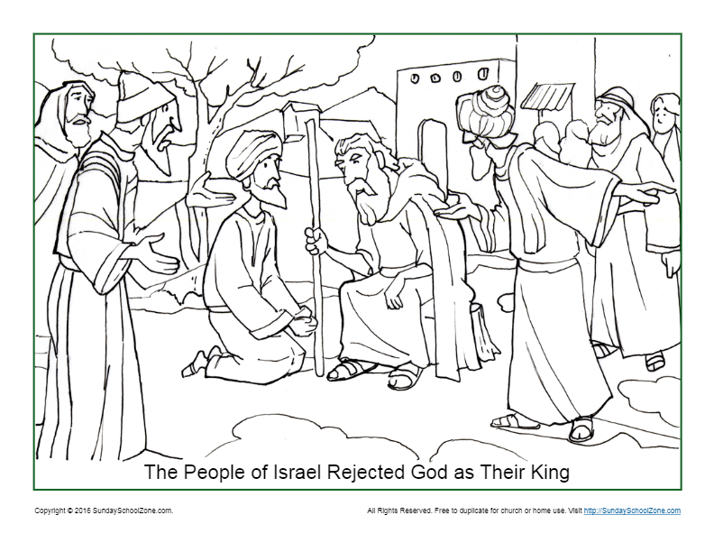 Israel rejected god as their king coloring page