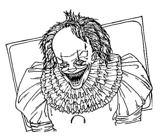 Monster pennywise coloring page